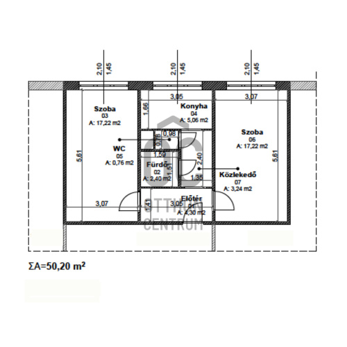 2 bed · 50m² · Lakás · 240.000 Ft